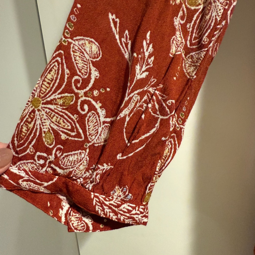 Hinge Rust Button-Down Tunic Dress - image 7